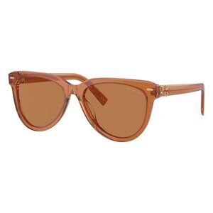 New MIU MIU Brown Aviator SMU 12Z 15T-2Z1 Sunglasses Women